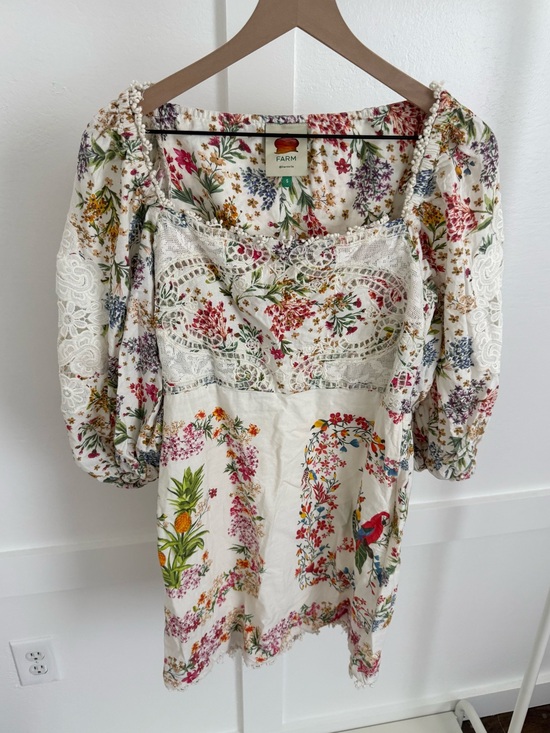 FARM Rio Dresses & Skirts - Farm Rio Delicate Forest Scarves Mini Dress